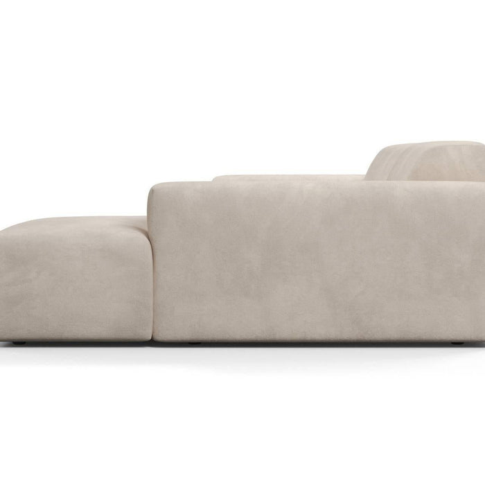 NADUVI Collection Nina Hoekbank Rechts - Velvet - Beige