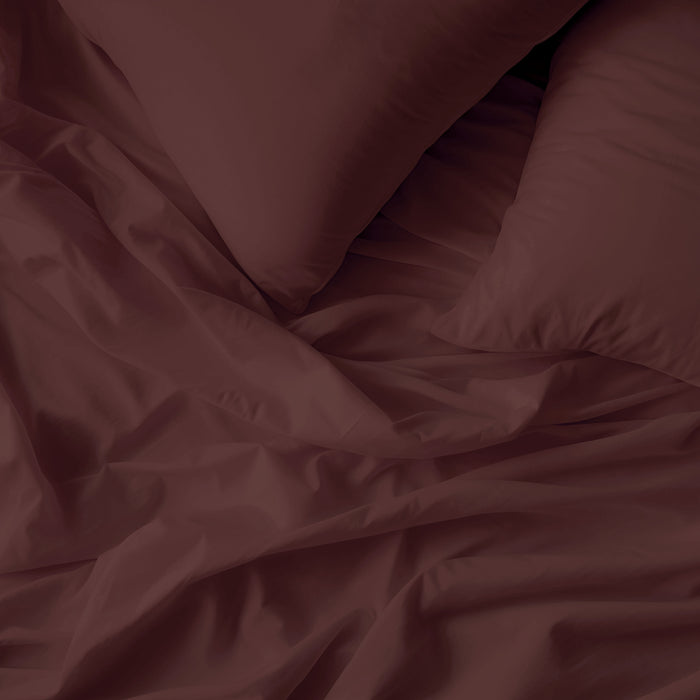 by fonQ Fresh Dekbedovertrek 240 x 200/220 cm - Aubergine