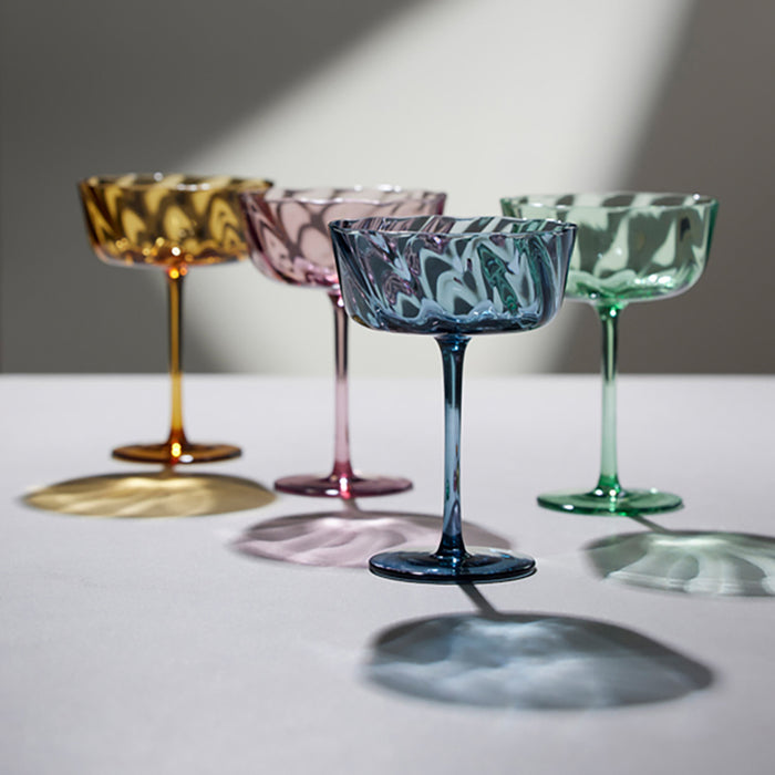 Lyngby Vienna Champagneglazen 4st. - Blauw