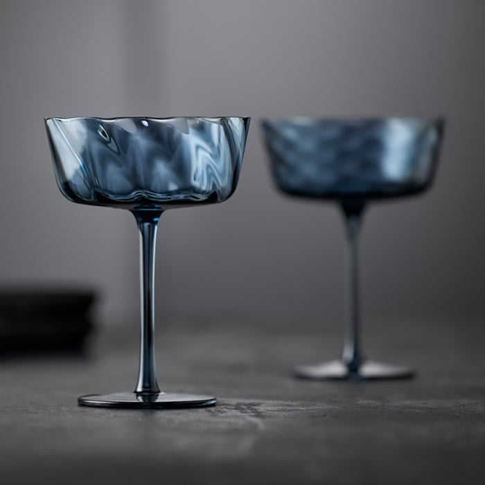 Lyngby Vienna Champagneglazen 4st. - Blauw