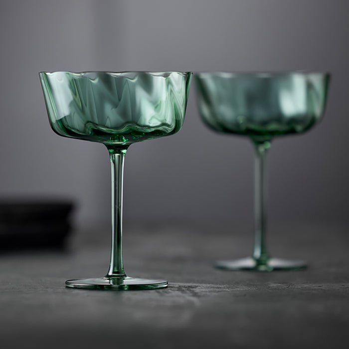 Lyngby Vienna Champagneglazen 4st. - Groen