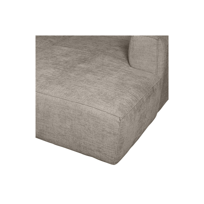 WOOOD Bean Hoekbank met Chaise Longue Rechts - Melange - Travertin