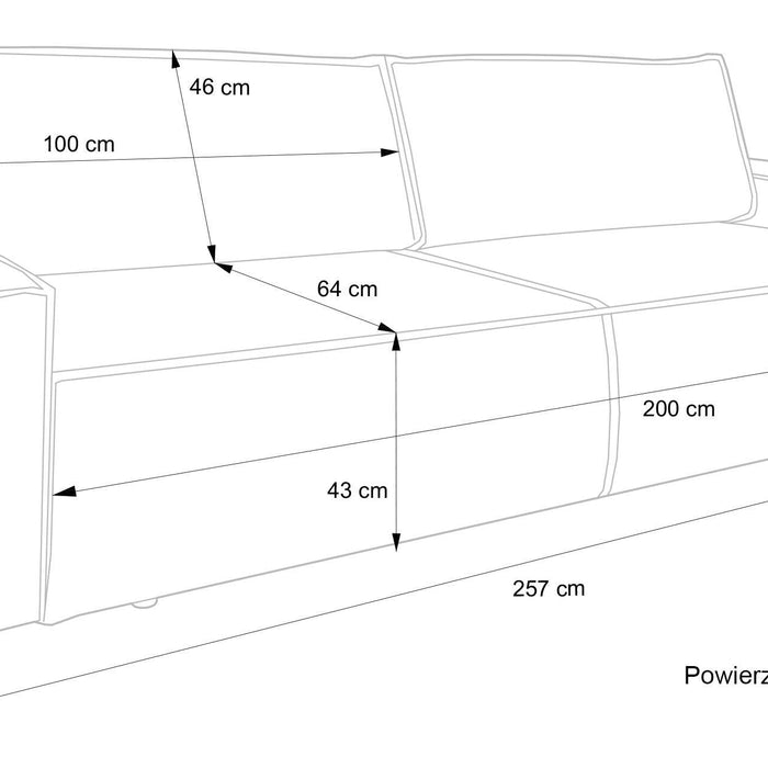 NADUVI Collection Galine 3-zitsbank met Slaapfunctie - Boucle - Crème