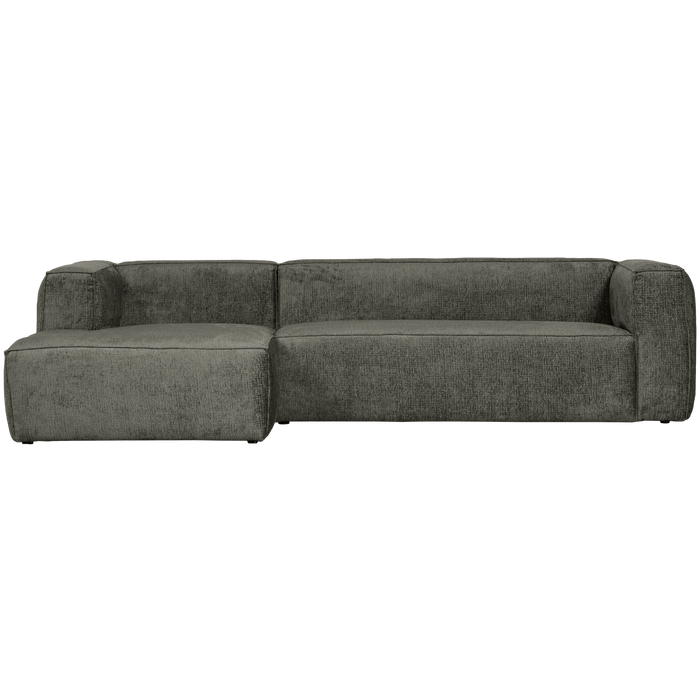 WOOOD Bean Hoekbank Links - Structure Velvet - Waterplant