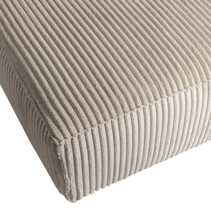 WOOOD Bean Hoekbank Links - Ribstof - Travertin