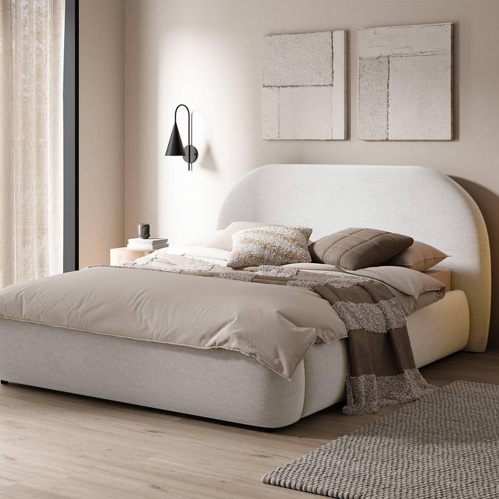 NADUVI Collection Philipa Bedframe - 180 x 200 cm - Fluweel - Crème