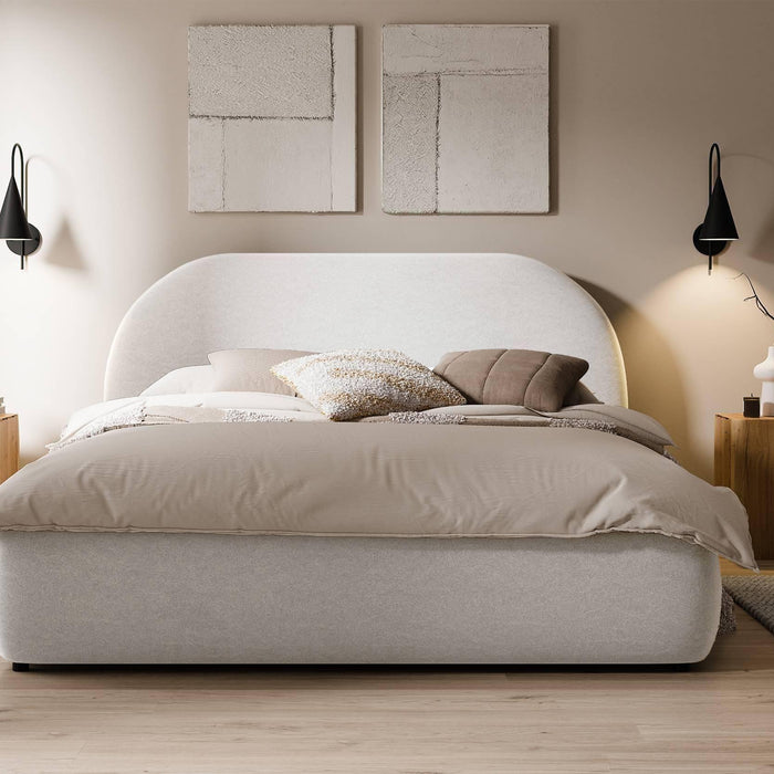 NADUVI Collection Philipa Bedframe - 180 x 200 cm - Fluweel - Crème