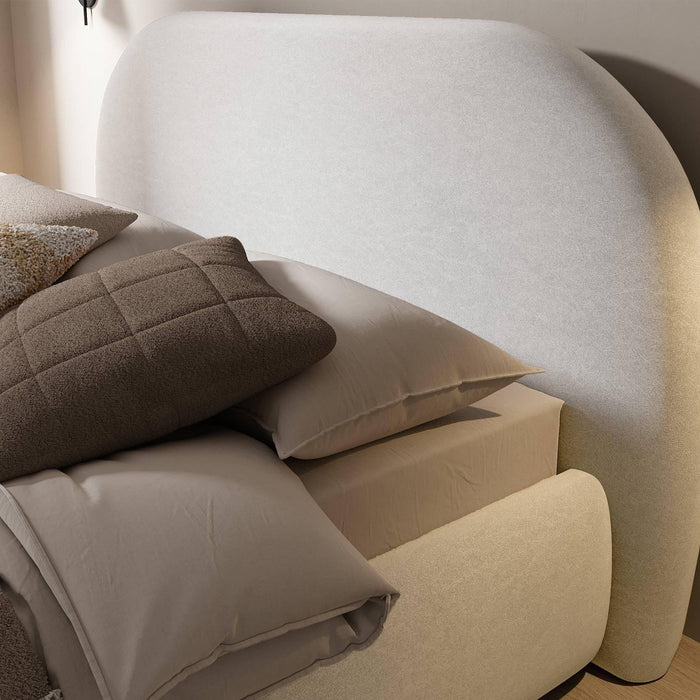 NADUVI Collection Philipa Bedframe - 180 x 200 cm - Fluweel - Crème