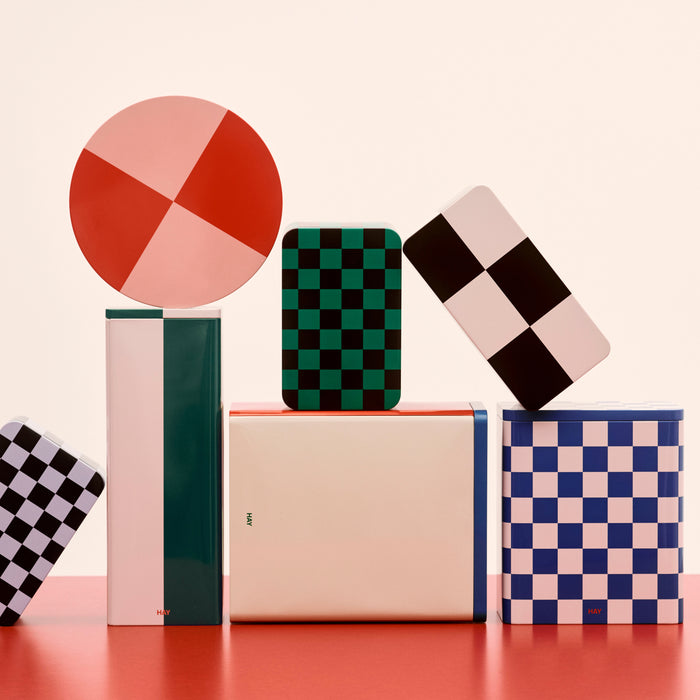 HAY Tin Voorraadblik X-Large - Off-White / Blue / Red