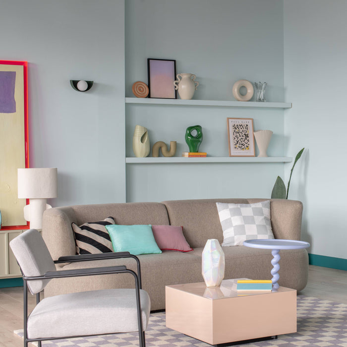 by fonQ Check Sierkussen 50 x 50 cm - Grijs