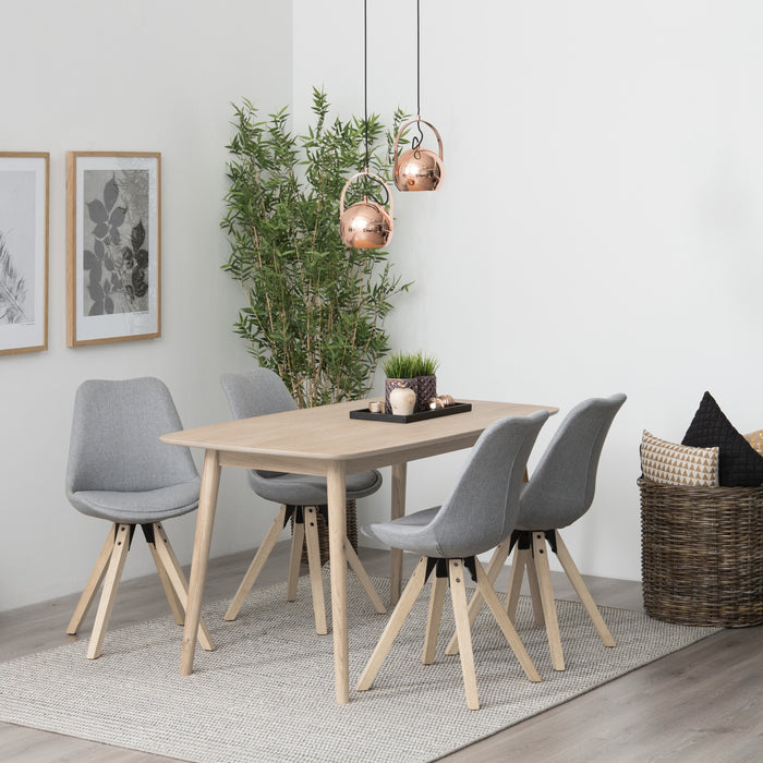 by fonQ basic Rounded Eettafel 150 x 80 cm - Eiken