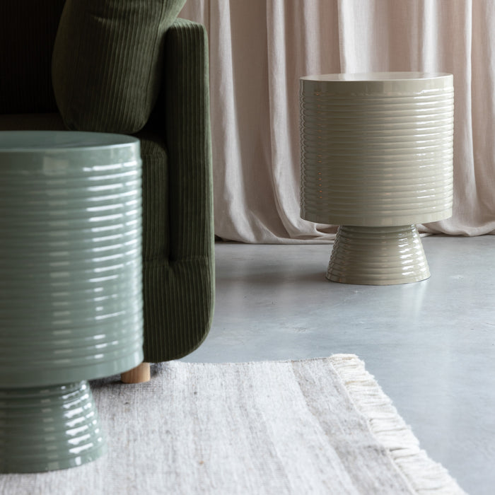 by fonQ Spool Bijzettafel H 46 x Ø 35 cm - Sage