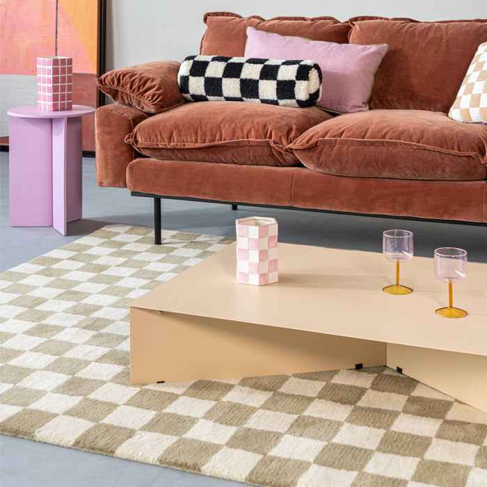 by fonQ Check Vloerkleed 170 x 240 cm - Groen