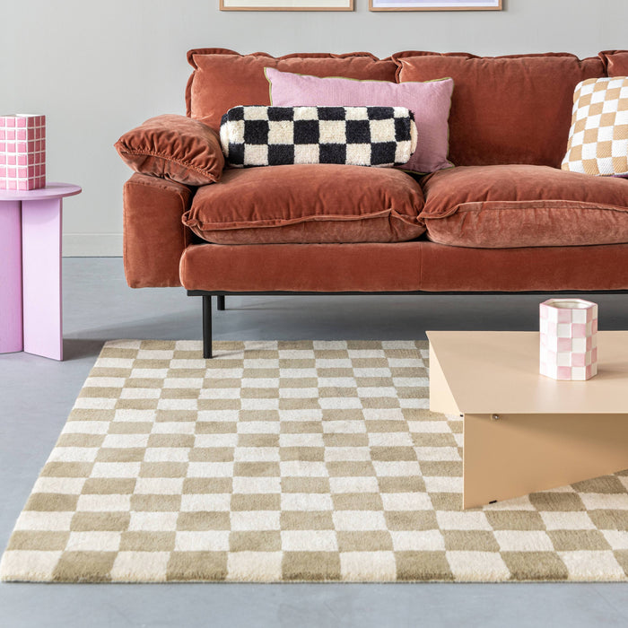 by fonQ Check Vloerkleed 170 x 240 cm - Groen