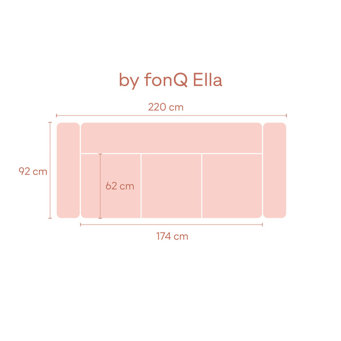 by fonQ Ella 3-zitsbank - Zand Geel