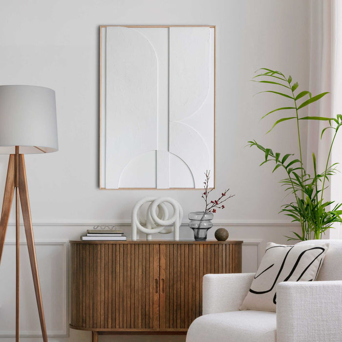 Reinders - Mars Relief Art Schilderij 100 x 70 cm - Wit