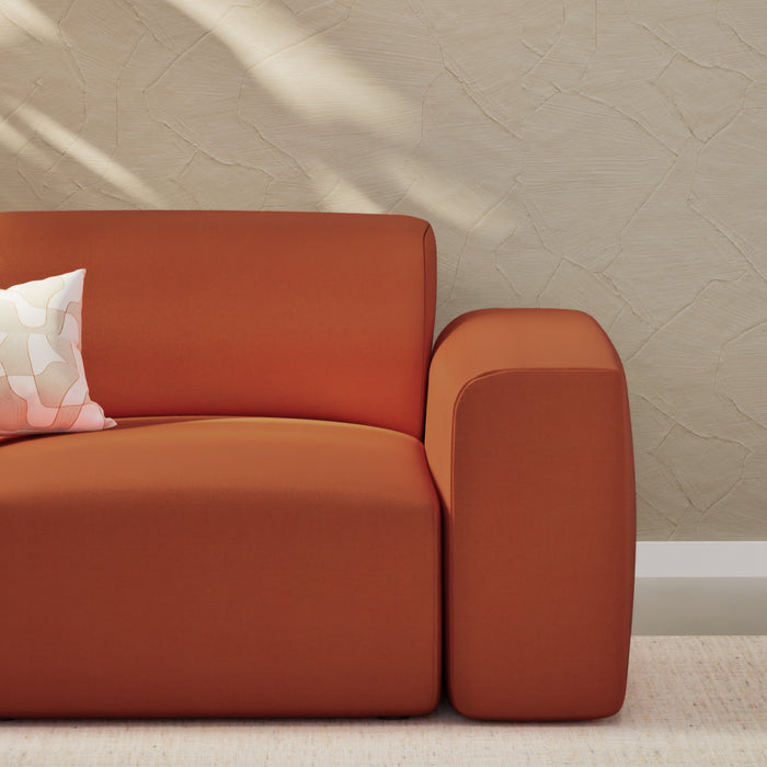 NADUVI Collection Nina Hoekbank Links - Velvet - Oranje