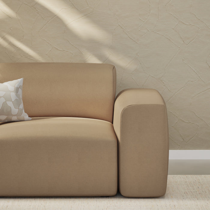 NADUVI Collection Nina Hoekbank Links - Velvet - Beige