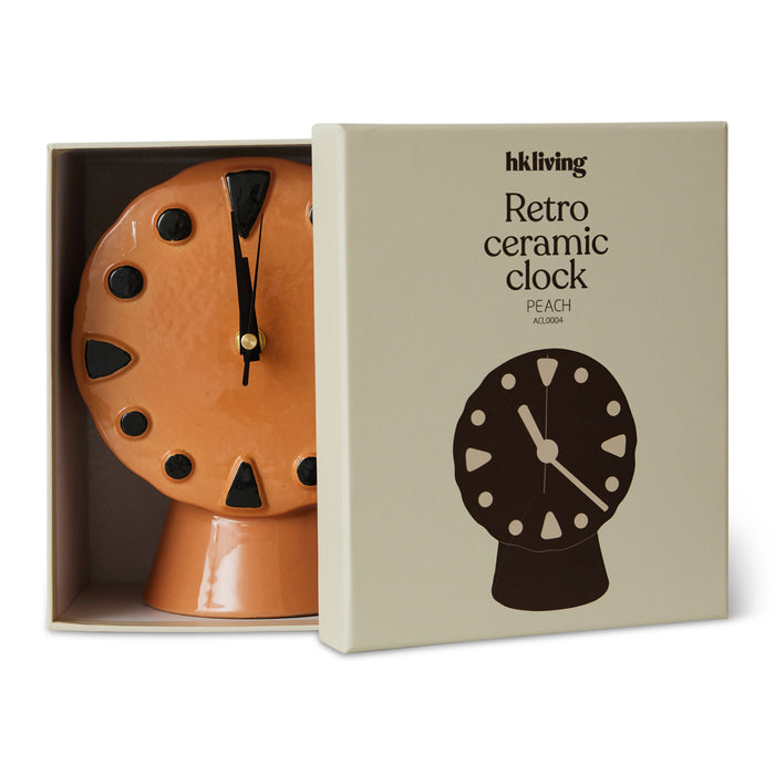 HKliving Retro Ceramics Tafelklok - Peach