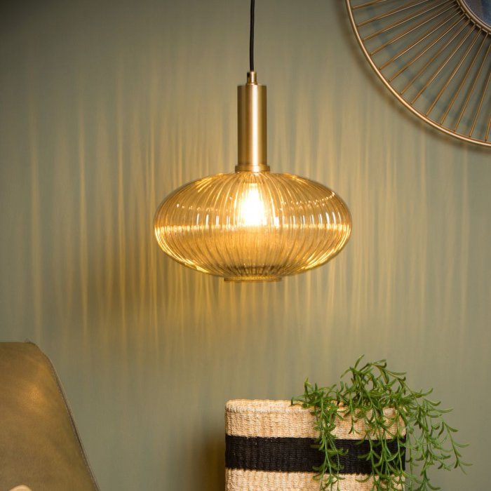 Lucide Maloto Hanglamp Ovaal - Amber