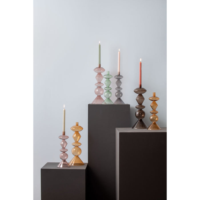 present time - Kandelaar Totem - Geel - 16x16x41cm