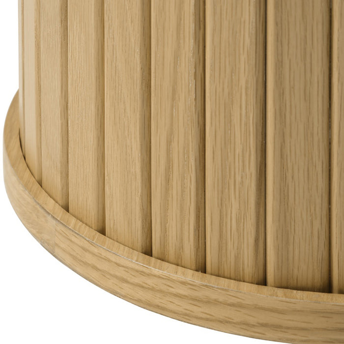 by fonQ Alon Bijzettafel Pilaar Ø 50 cm - Naturel Eiken