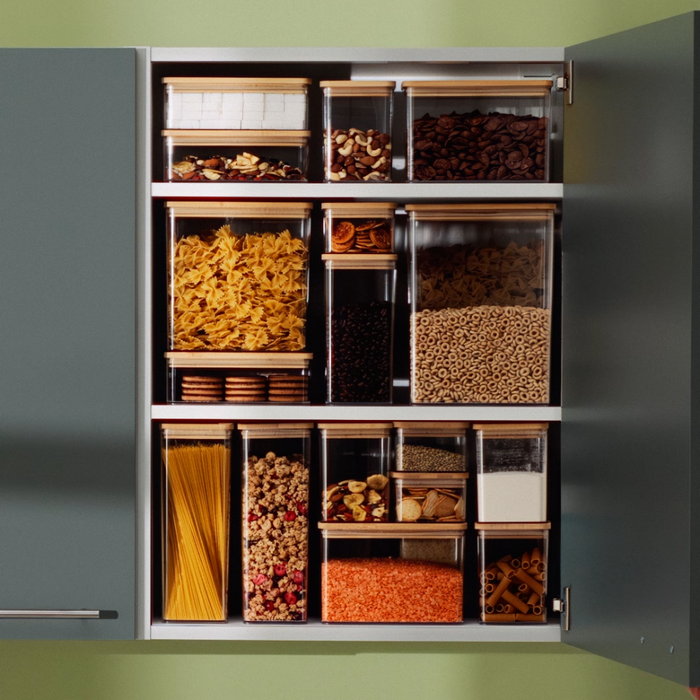 OTIX Cracker Bewaardoos Transparant Knackebrod Vershouddoos Bamboe