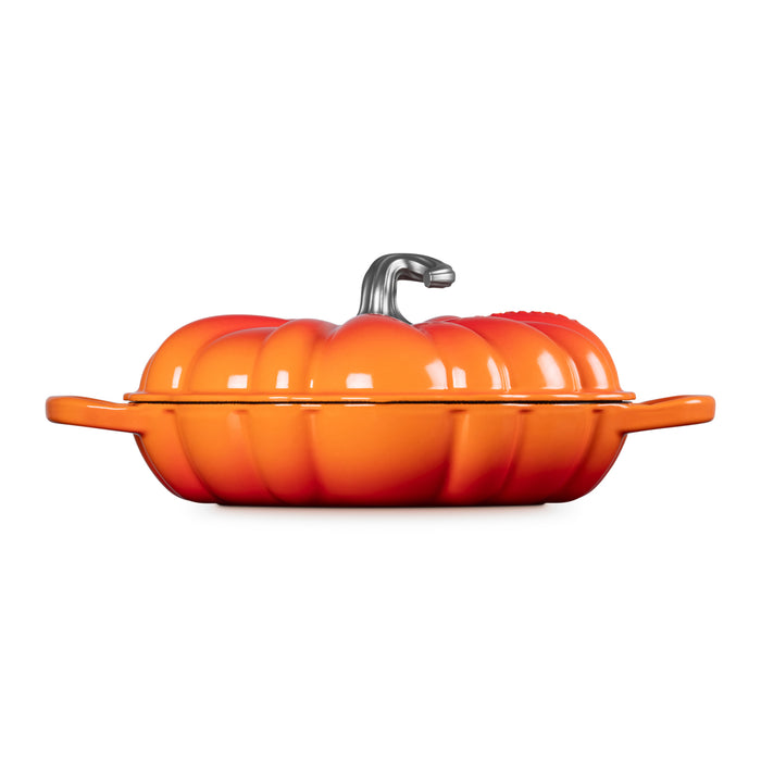 Le Creuset Campagnard Pompoen Braad/Stoofpan Ø 28 cm - Oranjerood