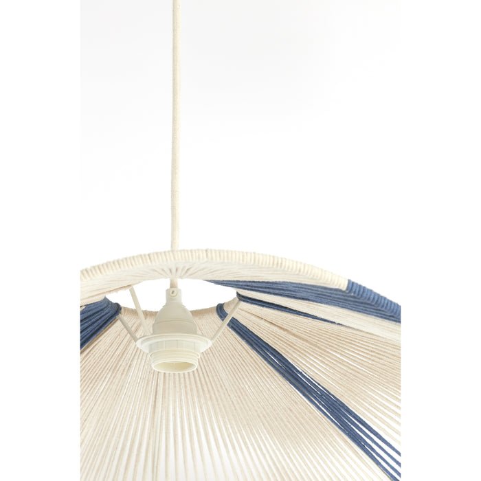 Light & Living Light&living Hanglamp Ø70x15 cm RAFA crème+blauw