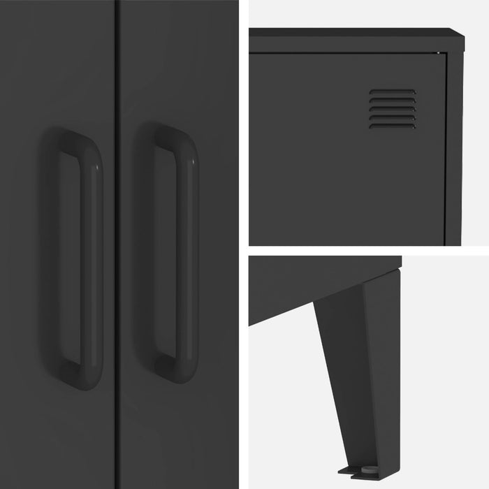 sweeek - Industriële metalen kast 2 deuren