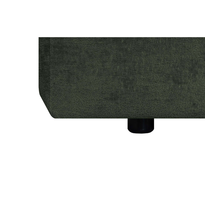 by fonQ Plume 3-zits Hoekbank met Chaise Longue Rechts - Chenille - Donkergroen