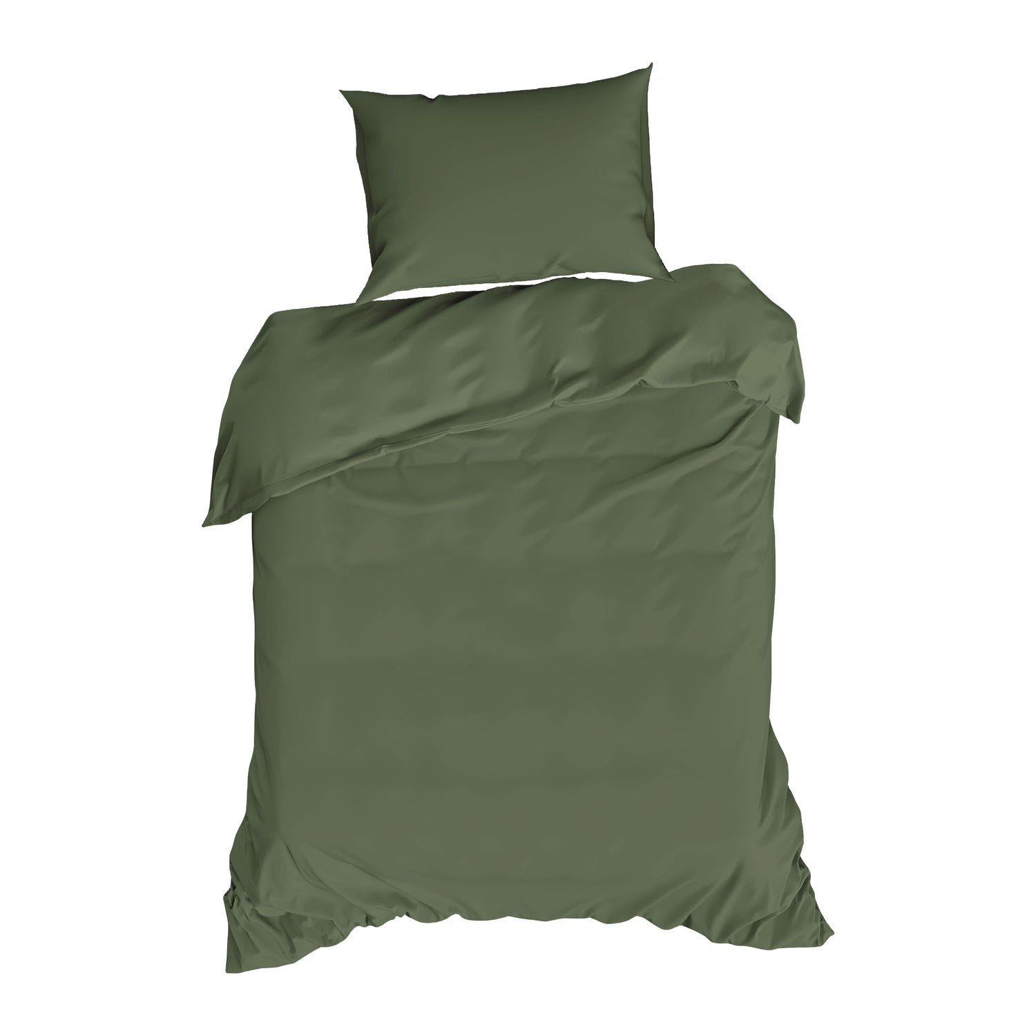 by fonQ Fresh Dekbedovertrek 140 x 200/220 cm - Moss Green