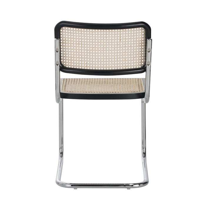 by fonQ Vento Eetkamerstoel - Zwart / Chroom