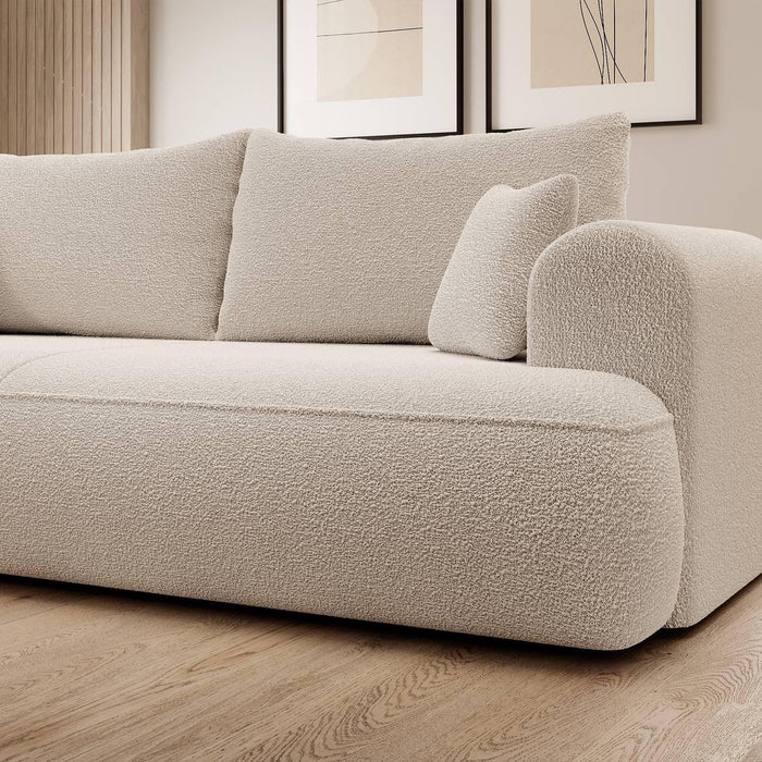 NADUVI Collection 3-zitbank Philipa bouclé met slaapfunctie