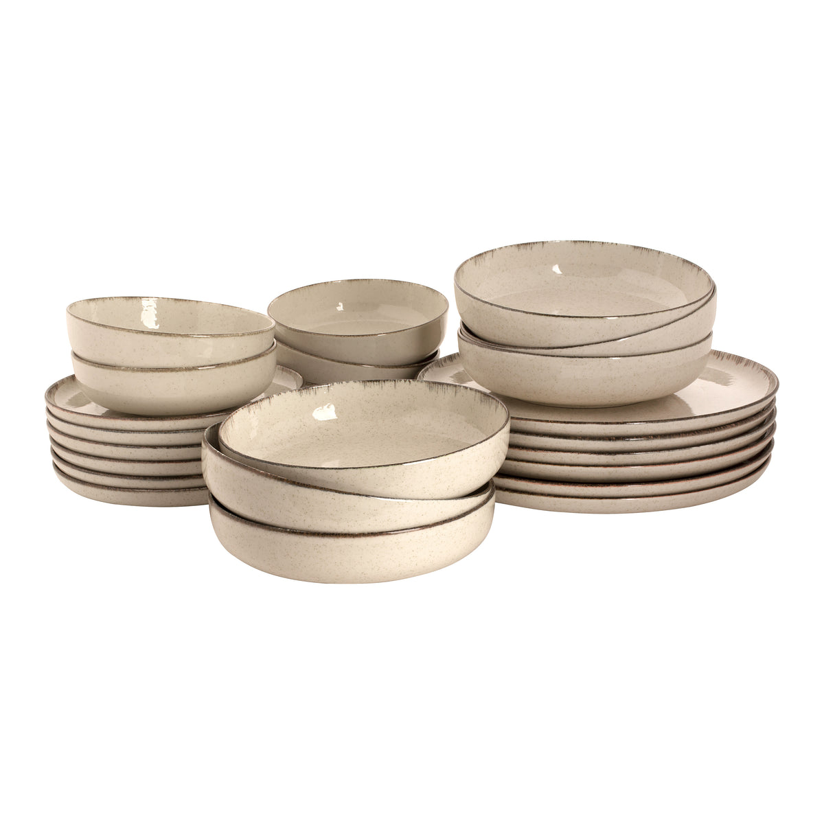 by fonQ Loods Serviesset 24-delig - Glans Beige