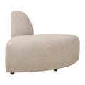 HKliving Jax Bank Element - Hoekstuk Rond - Bouclé - Taupe