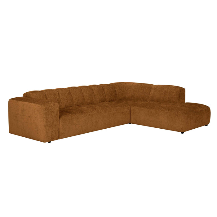 by fonQ Plume 3-zits Hoekbank Rechts - Chenille - Terra