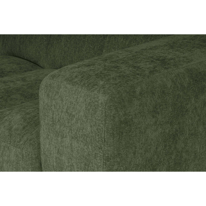 by fonQ Plume 4-zits Hoekbank met Chaise Longue XL Rechts - Chenille - Groen