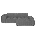 by fonQ Plume 2,5-zits Hoekbank met Chaise Longue Rechts - Chenille - Antraciet