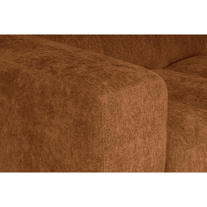 by fonQ Plume 4-zits Hoekbank met Chaise Longue XL Links - Chenille - Terra