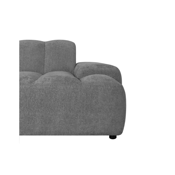 by fonQ Plume 4-zits Hoekbank met Chaise Longue XL Rechts - Chenille - Antraciet