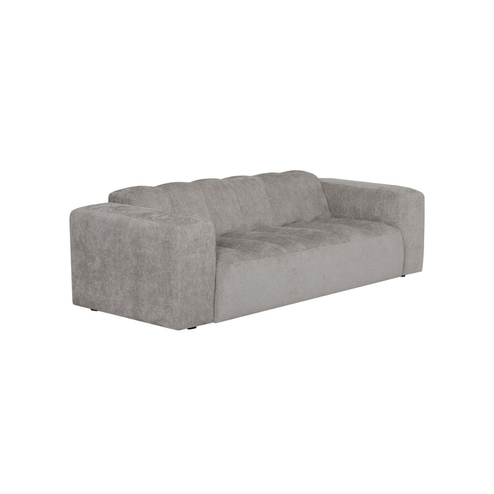 by fonQ Plume 2,5-zitsbank - Chenille - Grijs