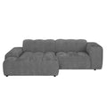 by fonQ Plume 2,5-zits Hoekbank met Chaise Longue XL Links - Chenille - Antraciet