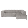 by fonQ Plume 2,5-zits Hoekbank Rechts - Chenille - Grijs