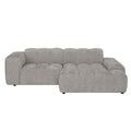 by fonQ Plume 2,5-zits Hoekbank met Chaise Longue Rechts - Chenille - Grijs
