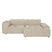 by fonQ Plume 2,5-zits Hoekbank met Chaise Longue XL Rechts - Chenille - Beige