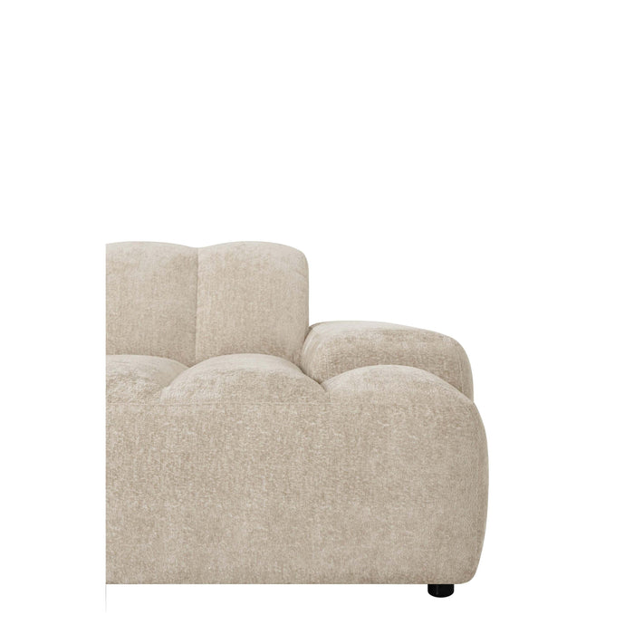 by fonQ Plume 2,5-zits Hoekbank met Chaise Longue XL Rechts - Chenille - Beige