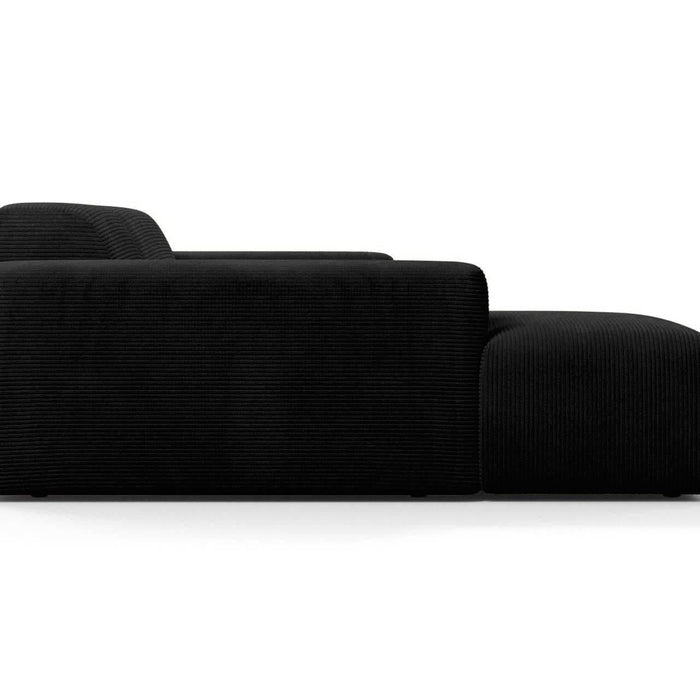 NADUVI Collection Nina Hoekbank Links - Ribstof - Zwart