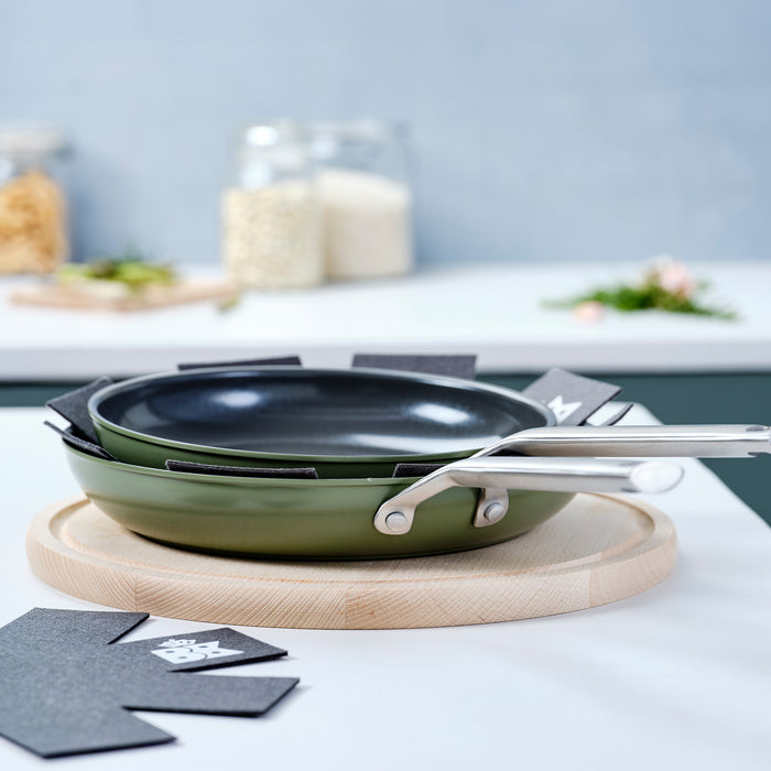 BK Sublime Koekenpannenset Ø 24 cm + Ø 28 cm  - Olijfgroen
