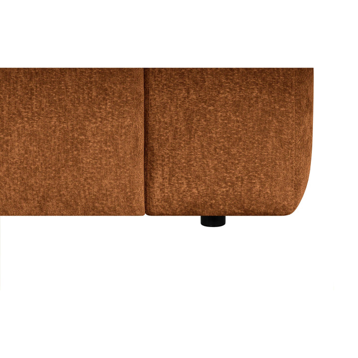 by fonQ Plume 2,5-zits Hoekbank met Chaise Longue Rechts - Chenille - Terra